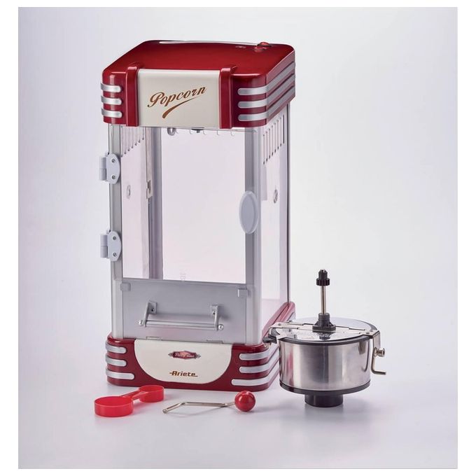 Ariete Popocorn Popper XL Party Time Macchina Pop Corn 310W 700gr in 2 minuti Rosso