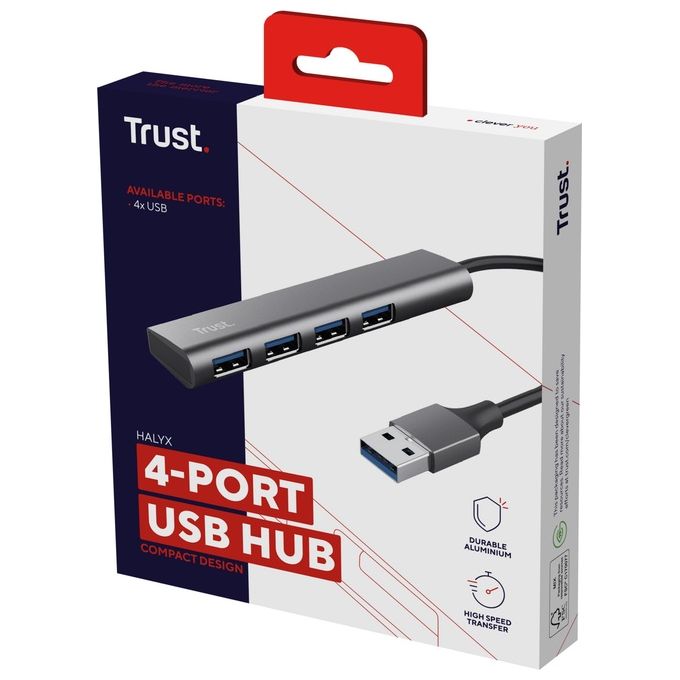 Trust Halyx USB 3.2 Gen 1 Type-A 5 Mbit-s Nero-Grigio