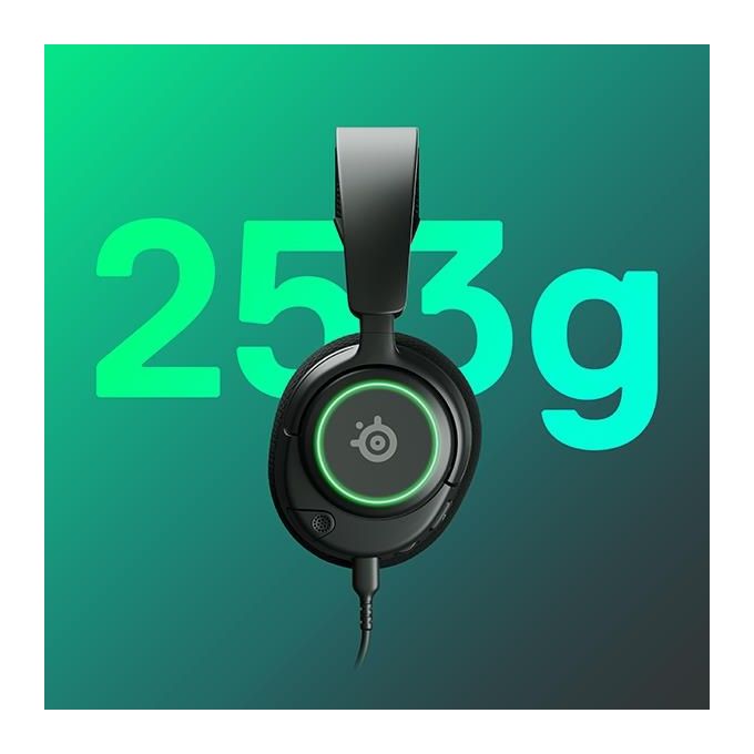 Steelseries 61631 Arctis Nova 3 Auricolare Cablato USB Tipo C Microfono Cancellazione Rumore Colore Nero