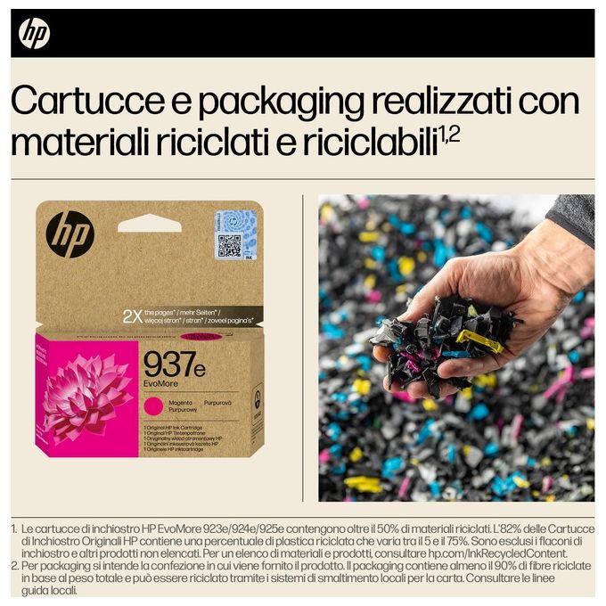 HP 4S6W7NE Cartuccia di Inchiostro Originale EvoMore Resa Elevata 1650 Pagine colore Magenta