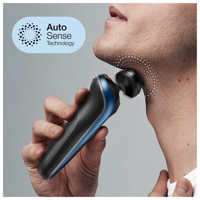 Braun 61-B1000S Series 6 Rasoio elettrico uomo a lamina WetandDry 3 testine autonomia 50 min colore Blu