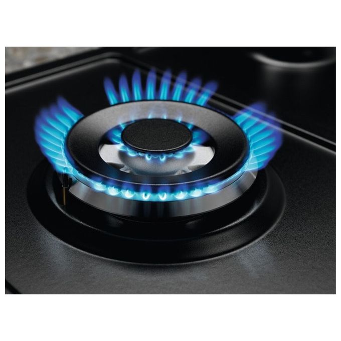 Electrolux KGS9536RN Piano Cottura a gas Slim 2.0 5 fuochi speed burner 1 bruciatore Wok Griglie in ghisa Nero Ghisa
