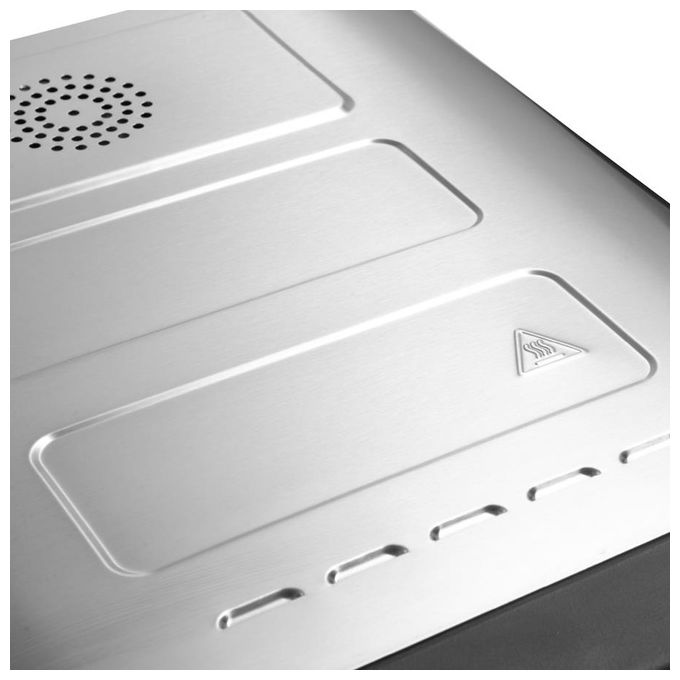 Macom 884 Just Kitchen Forno per Pizza Elettrico Pietra Refrattaria 32 cm 1700W 400°C Timer Digitale colore Nero Inox