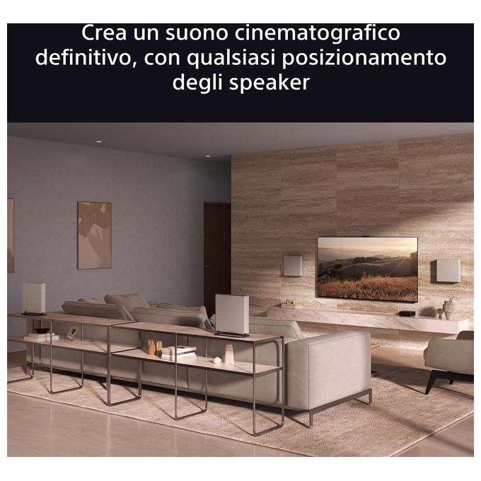 Sony HTA9M2.CEL BRAVIA Theatre Quad Sistema Home Cinema 4 Speaker Wireless con 360 Spatial Sound Mapping Dolby Atmos DTS:X Wi-Fi Bluetooth Grigio