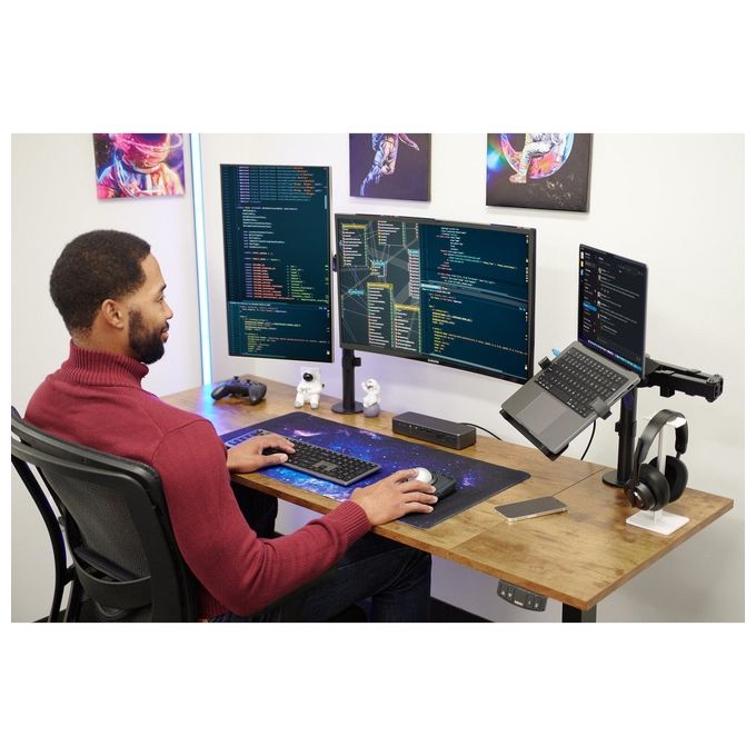 Kensington K83452WW Cuffie over-ear Bluetooth H3000 Cancellazione Rumore Attiva con AI Durata Batteria 60 h Connessione Bluetooth 5.2 colore Nero