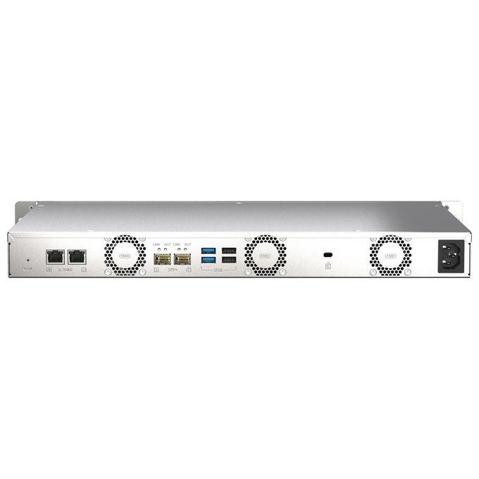 Qnap TS-435XEU-4G NAS Rack 1U 4 Bay Marvell CN9131 Quad Core 4 GB DDR4 2x 10GbE SFP+ 2x 2.5GbE colore Nero