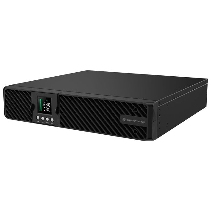 Conceptronic ZEUS51E2K Gruppo di Continuita' UPS Doppia Conversione Online 2 kVA 2000 W 8 Prese C13 USB RS232 EPO colore Nero