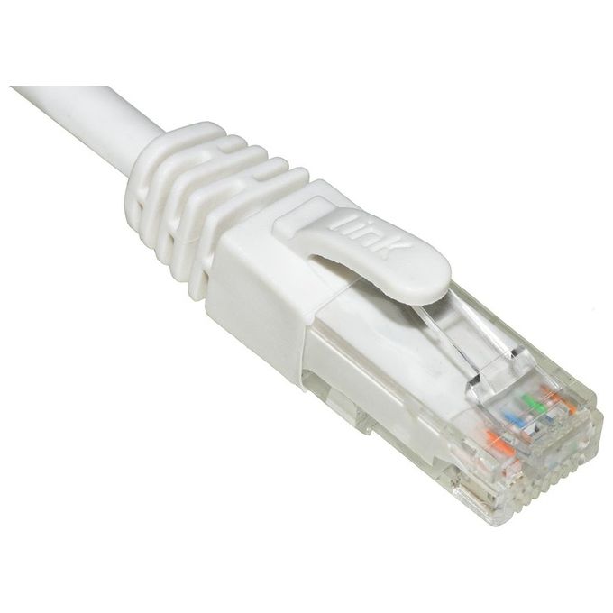 Link Cavo di Rete Categoria 6a Non Schermato Utp Awg24 Bianco Halogenfree 20mt