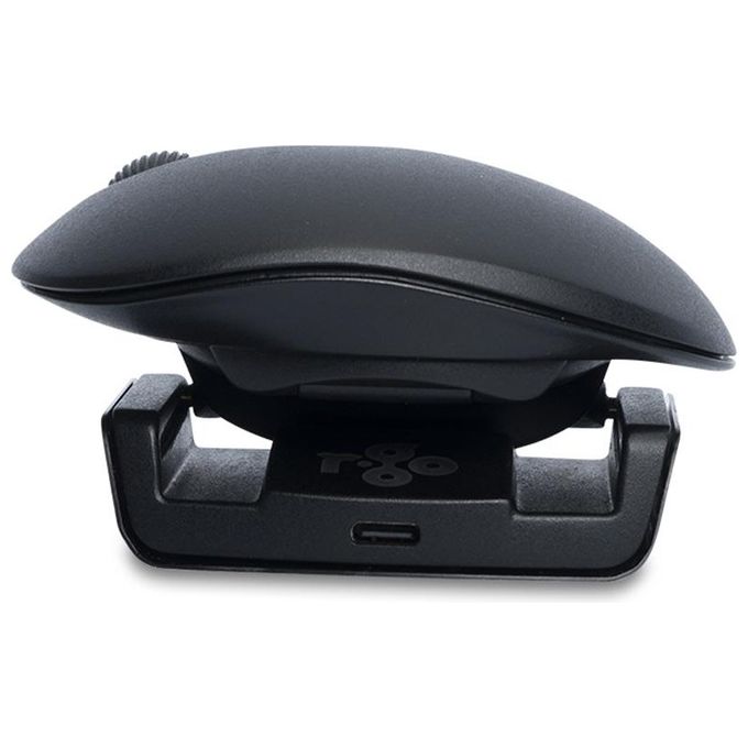 R-Go Tools RGOTWBMWLBL Mouse ergonomico R-Go Twister Ambidestro Pieghevole Bluetooth e USB 2400 DPI con Software di Pausa colore Nero