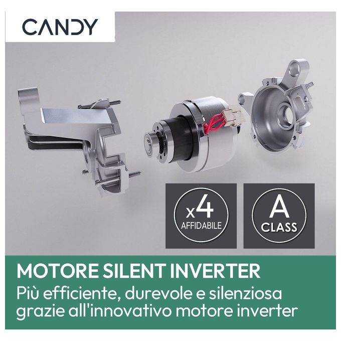 Candy Lavatrice a carica frontale ProWash 550 BP 411BL9-S Lavatrice a carica frontale, Libera installazione, 11 kg, 1400 RPM, Classe A, Bianco, 16 programmi, Controllo remoto avanzato e contenuti extra in App (Wi-Fi + BLUETOOTH), L x P x A (mm) 595x681x8