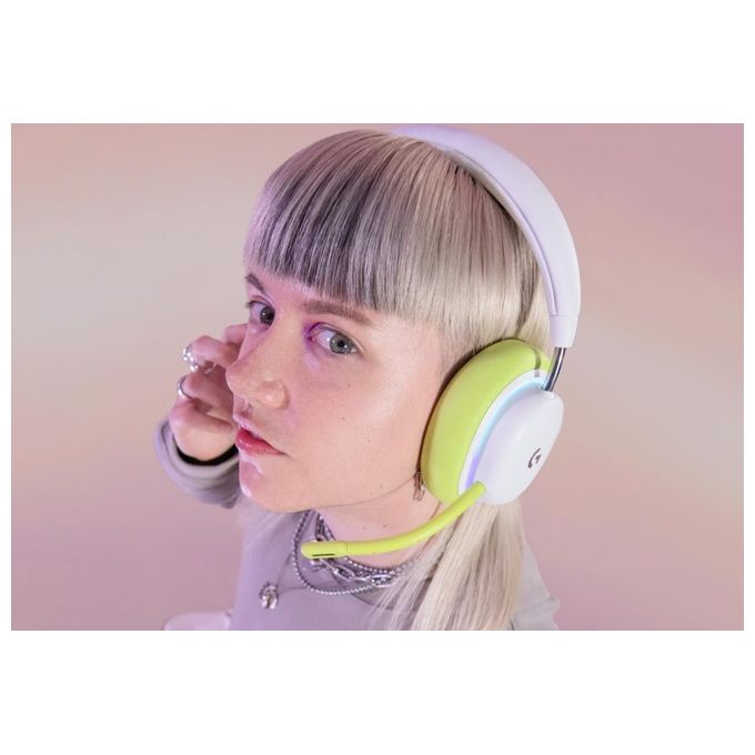 Logitech G 981-001083 G735 Cuffie da Gaming Wireless LIGHTSPEED Bluetooth Microfono Rimovibile 40 mm RGB LIGHTSYNC 273 g colore Bianco