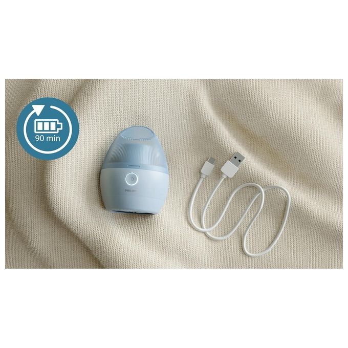 Philips GCA2100-20 Serie 1000 Levapelucchi Ricaricabile USB 90 min autonomia contenitore rimovibile colore Blu