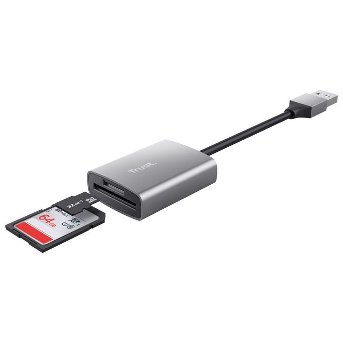 Trust Dalyx Lettore di Schede Rapido Usb 3.2 Alluminio