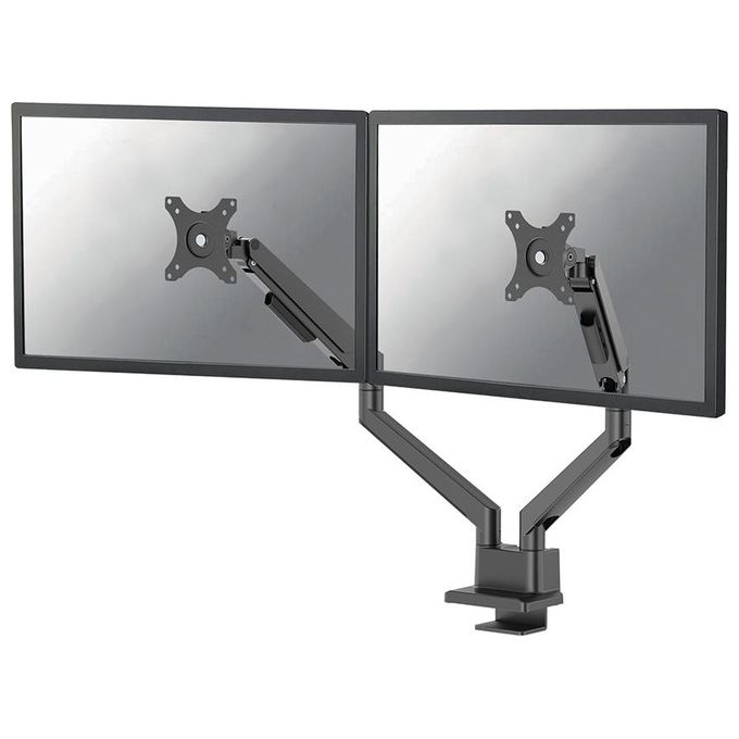 Neomounts DS70-250BL2 NEXT Slim Braccio per Monitor 2 Schermi Fino a 32'' Regolazione Molla a Gas 180° Stop colore Nero