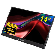 Verbatim 49590 Monitor PC 35,6 cm (14'') Full HD 1920 x 1080 Pixel IPS HDMI 1.4 AMD FreeSync Altoparlanti Incorporati colore Nero