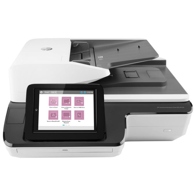 HP Scanjet Enterprise Flow N9120 fn2 600x600 Dpi Flatbed and ADF Scanner Nero-Bianco A3