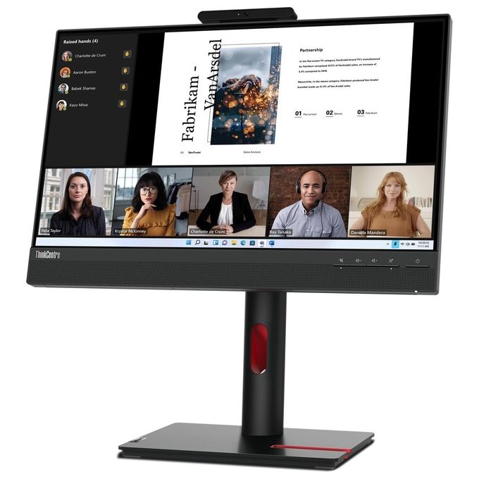 Lenovo 12N8GAT1EU ThinkCentre Tiny-In-One 22 Gen 5 Monitor PC 54,6 cm (21,5'') Full HD IPS LED con Webcam e Hub USB 3.2 colore Nero