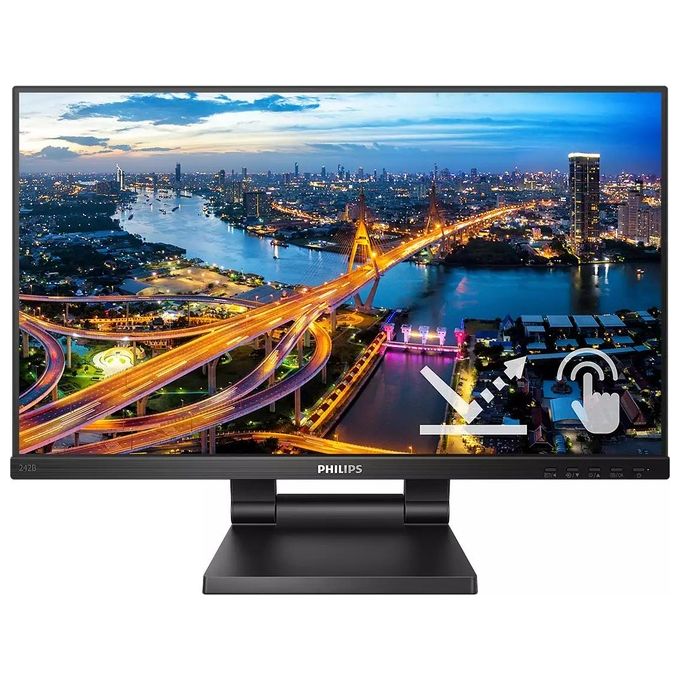 Philips 242B1TC-00 Monitor Touch Screen 23,8'' IPS Full HD 1920x1080 VGA HDMI DisplayPort Hub USB 3.2 Altoparlanti colore Nero