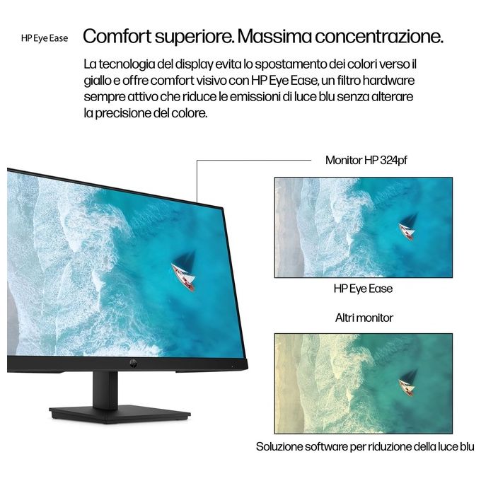 HP 9U5J5UT#ABB Serie 3 Pro Monitor 23.8'' FHD 1920x1080 IPS 100 Hz HDMI DisplayPort VGA colore Nero