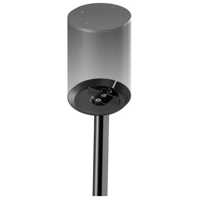 Flexson FLXE100FS2021EU Supporto da Pavimento per Sonos ERA100 Coppia con Gestione Cavi Integrata e Cavo di Prolunga Alimentazione colore Nero