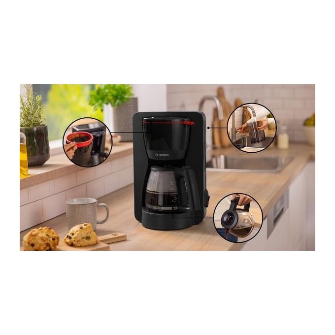 Bosch TKA2M114 Macchina da caffe' Manuale 1,25 L 15 tazze Funzione Mantieni al Caldo colore Rosso 1200