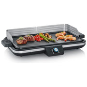 Severin PG8564 Griglia Elettrica da Tavolo Plancha 2300 W Superficie Cottura 50x30 cm con Piastra Antiaderente Rimovibile colore Nero