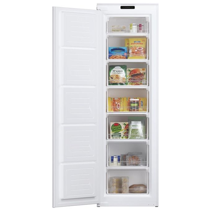 Candy CUS518EW Congelatore Verticale da Incasso 204 L 176,9 cm Classe E 39 dB 7 Cassetti Congelamento Rapido colore Bianco