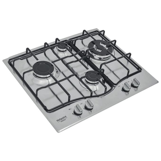 Hotpoint Piano Cottura a Gas 4 Zone 60 cm in Acciaio Inox PCN 642 T-IX-HAR Elegante e Funzionale