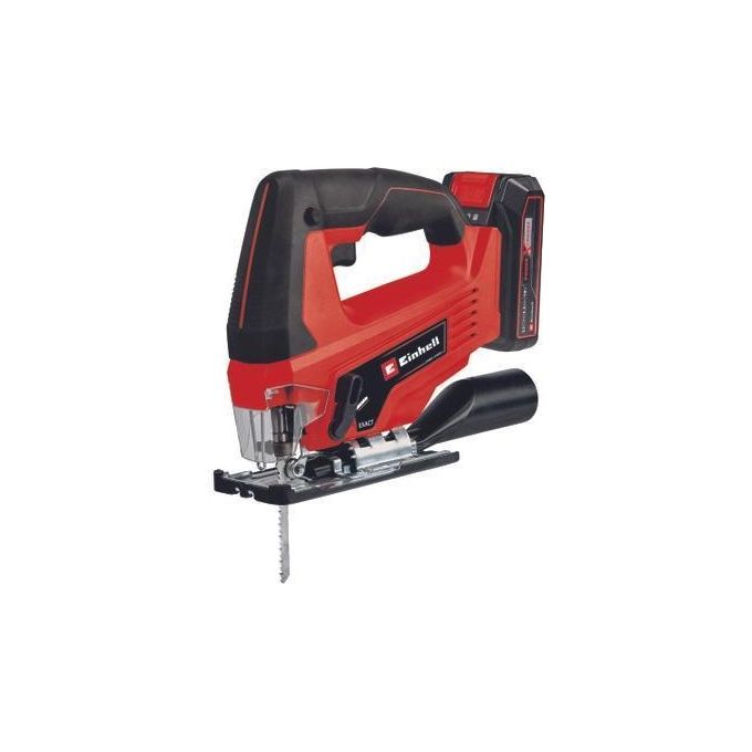 Einhell 4321228 TC-JS 18 Li Seghetto alternativo a batteria 18 V movimento pendolare attacco aspirazione batteria 2,5 Ah Power X-Change valigetta inclusa colore Nero
