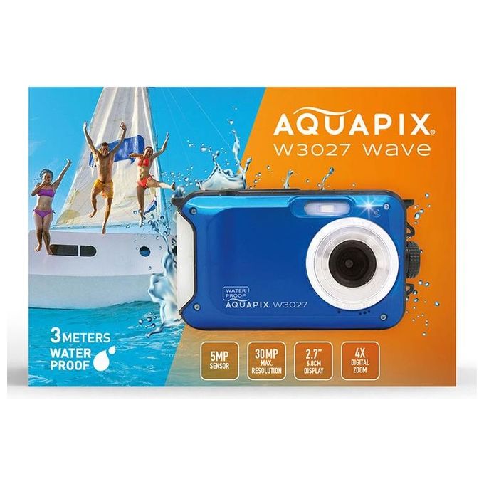 Easypix 10034 W3027 Wave Fotocamera Compatta 5 MP Full HD Impermeabile fino a 3 m colore Blu