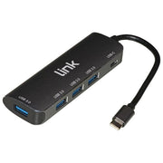 Link Hub Usb-C con 4 Porte Usb e Porta Usb-C Femmina Pd per Ricarica Dispositivi