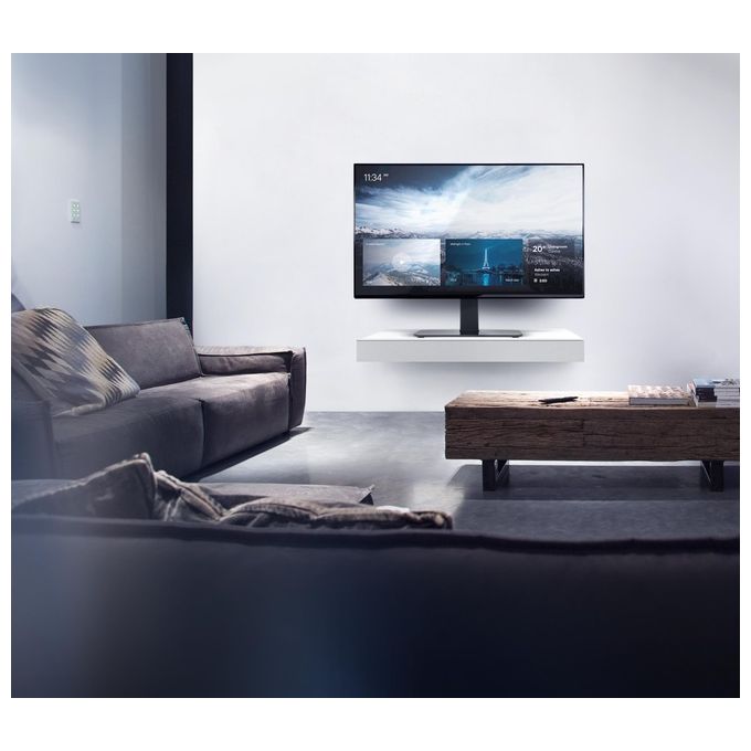 One For All 8716184076527 WM2670 Supporto TV da Tavolo Regolabile in Altezza 5 Posizioni Rotazione 70° VESA 100x100 a 600x400 Peso Massimo 40 Kg colore Nero
