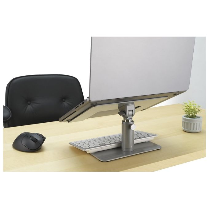 Kensington K50424WW Supporto Universale per Laptop Altezza Regolabile 151-200 mm Inclinazione 0-45° Materiale Acciaio Alluminio Silicone colore Argento