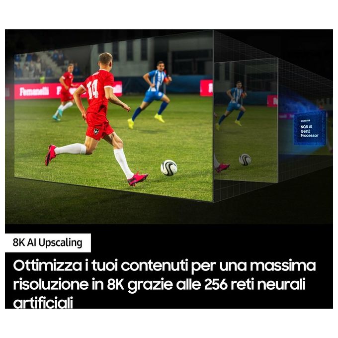 Samsung QE65QN800DTXZT Neo QLED Smart TV 65'' 8K Mini LED Processore NQ8 AI Gen2 Quantum Matrix Pro Dolby Atmos colore Graphite Black