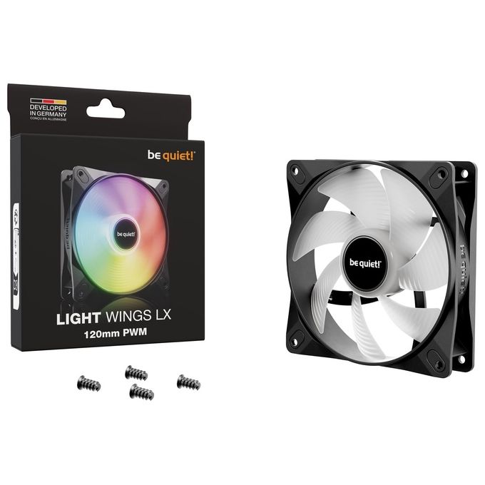 Be Quiet! LIGHT WINGS LX 120mm PWM Case per Computer Ventilatore 12cm Nero