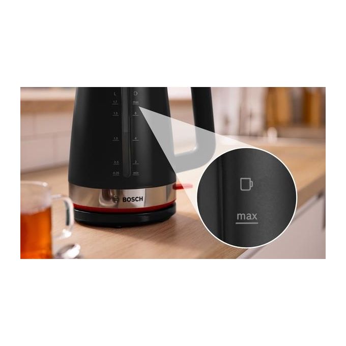 Bosch TWK4M223 MyMoment Bollitore Elettrico 1.7 L 2400 W Base 360° Filtro Anticalcare colore Nero