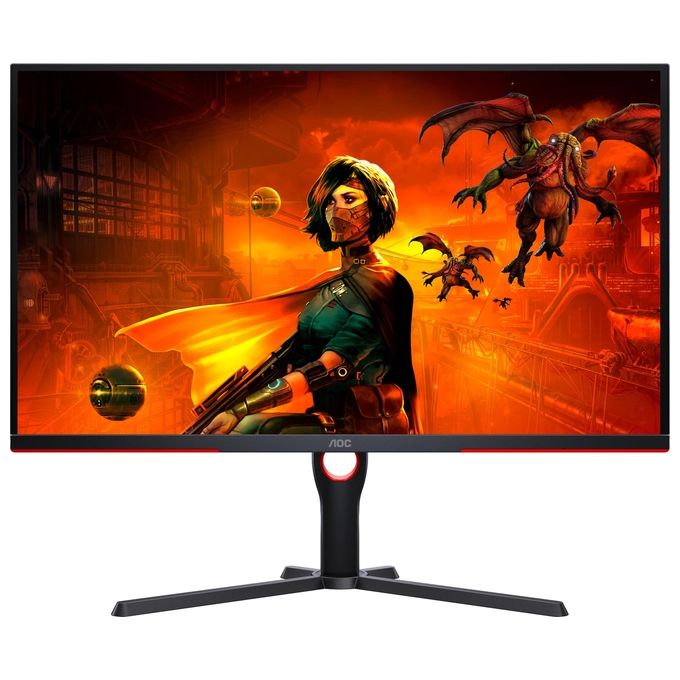 AOC AOC U32G3X-BK Monitor Gaming 31.5'' 4K Ultra HD IPS 144 Hz 1 ms GtG HDR400 colore Nero Rosso