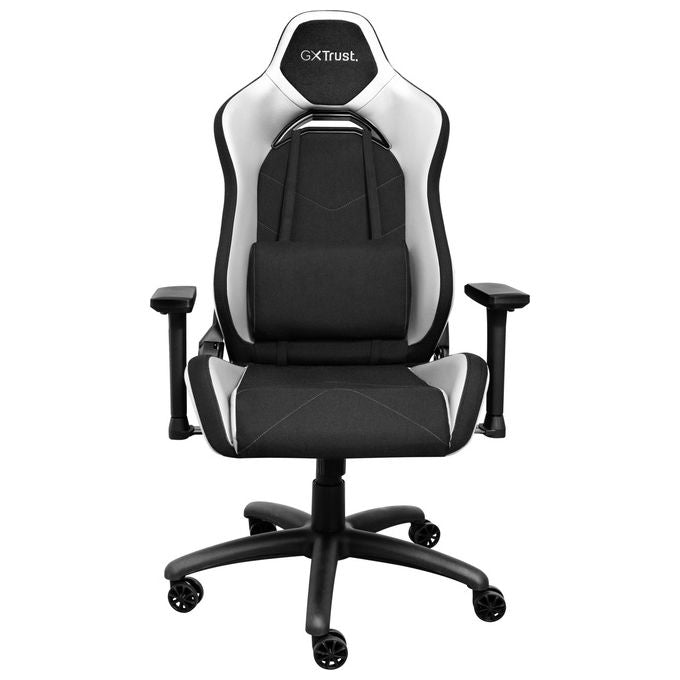 Trust GXT 714 RUYA Sedia da gaming universale con schienale e braccioli regolabili cuscini lombari e cervicali inclusi colore Bianco