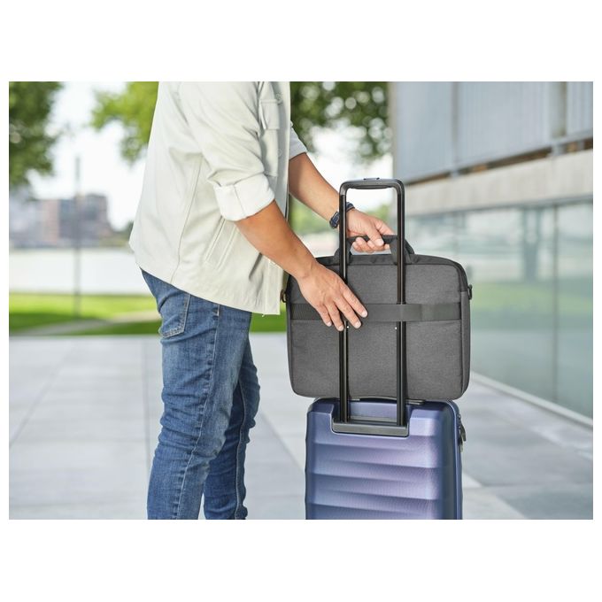 Trust 25246 Lisboa Borsa Porta PC 16'' Poliestere Riciclato Tracolla Rimovibile Cinghia Trolley colore Nero