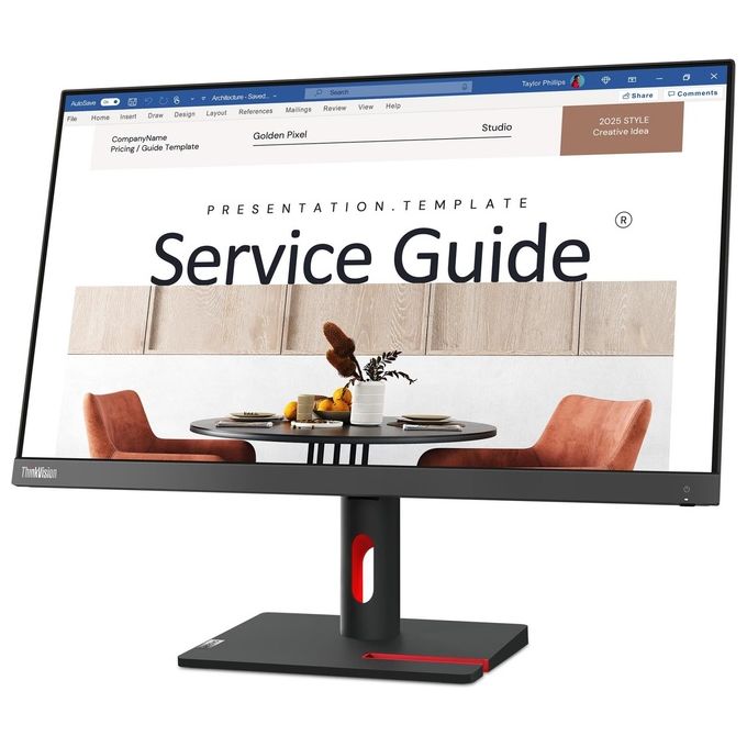 Lenovo 63DEKAT3EU ThinkVision S24i-30 Monitor PC IPS 23.8'' Full HD 1920x1080 100Hz 4ms colore Nero