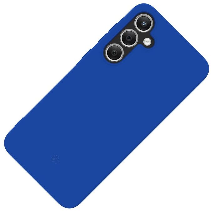 Celly CROMO1064BL Cromo Cover Samsung Galaxy A55 5G TPU Soft-Touch Microfibra colore Blu