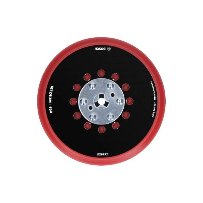 Bosch 2 608 900 007 EXPERT Supporto per Disco Abrasivo 150 mm Attacco M8 + 5-16 inch Versione Media colore Nero Rosso