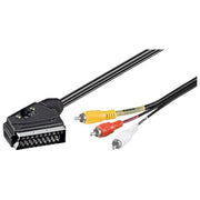 Techly AVK 407-200 2.0m 2 m Cavo SCART 21-pin 4 x RCA