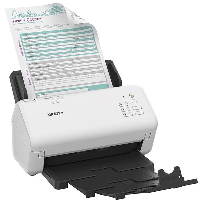 Brother ADS-4300N Scanner ADF Documentale Rete 600x600 DPI 40 ppm Duplex 80 ipm ADF 80 fogli colore Nero