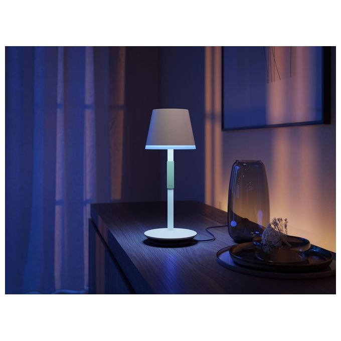 Philips Hue White and Color Ambiance Go Lampada Smart da Tavolo Ricaricabile Bianca Wireless