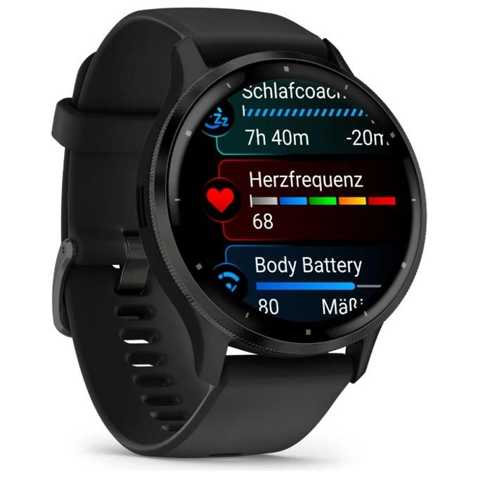 Garmin 010-02784-01 Venu 3 Smartwatch AMOLED 1.4'' 45mm GPS Cardio SpO2 Autonomia 14 giorni colore Nero