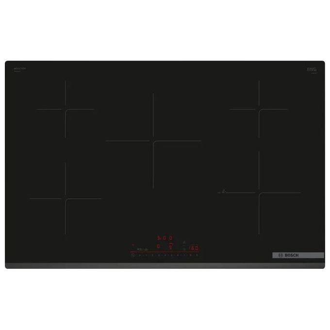 Bosch PIV83KHC1E Serie 6 Piano cottura a induzione 80 cm 5 zone DirectSelect Home Connect PowerBoost senza profili colore Nero