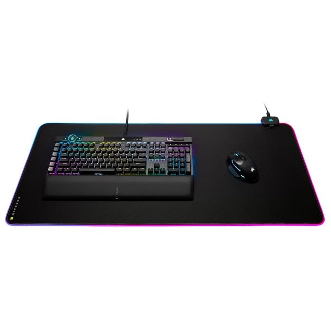 Corsair CH-9417070-WW MM700 RGB Extended Tappetino Mouse Gaming 930x400 mm Hub USB 2 porte illuminazione RGB colore Nero