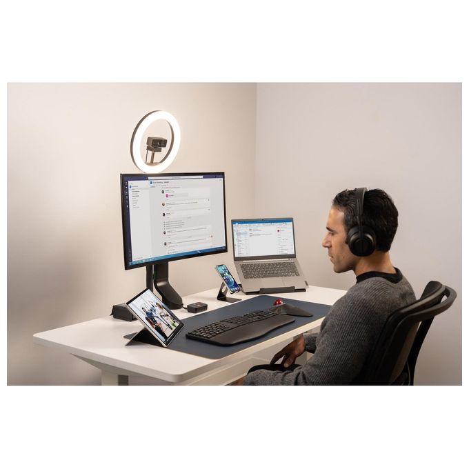 Kensington K83452WW Cuffie over-ear Bluetooth H3000 Cancellazione Rumore Attiva con AI Durata Batteria 60 h Connessione Bluetooth 5.2 colore Nero