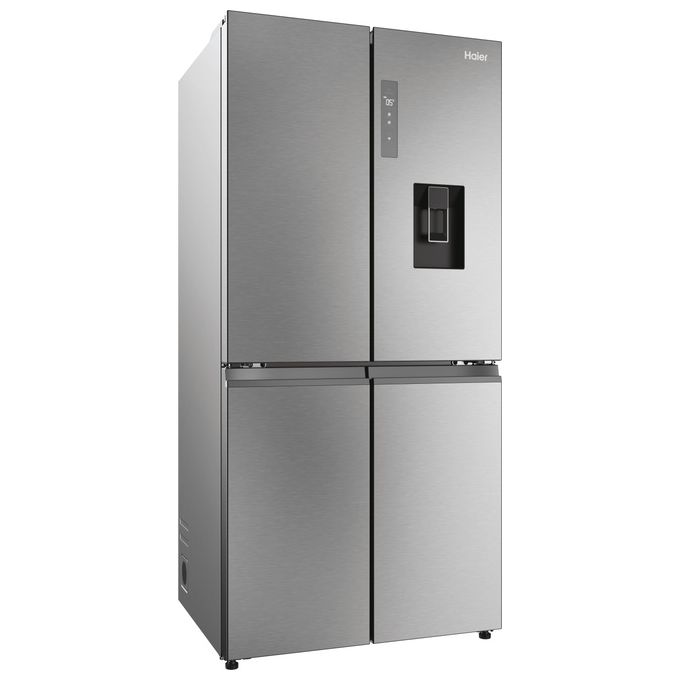 Haier HCW58F18EWMP Cube 83 Frigorifero Americano 507 L 178 cm Classe E 38 dB No Frost Wi-Fi Dispenser Acqua colore Platino Inox